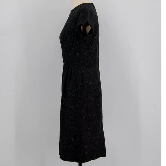 Vintage Black Stitched Dress - Picture 2 of 7